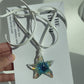 Teal Blue Starfish Necklace