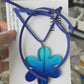 Blue Margarita Flower Necklace