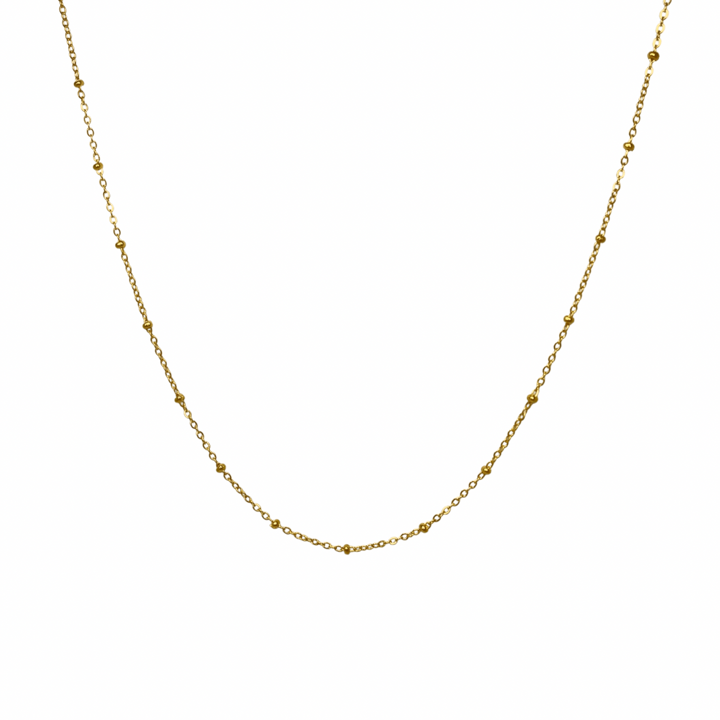 Lily Beaded Dainty Gold Chain Necklace