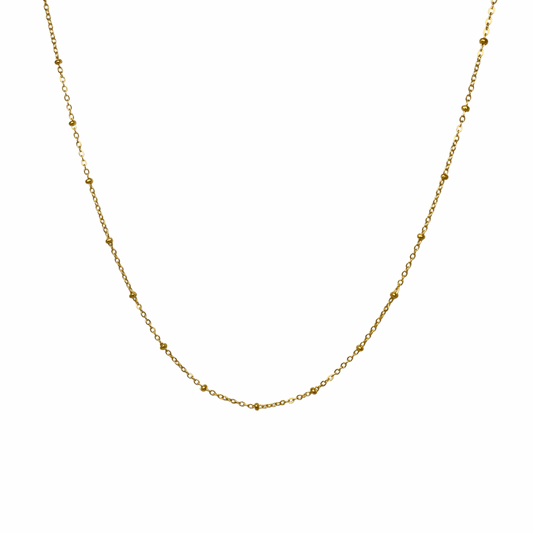 Lily Beaded Dainty Gold Chain Necklace