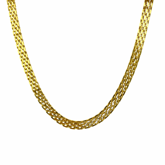 Ollie Mesh Gold Chain Necklace