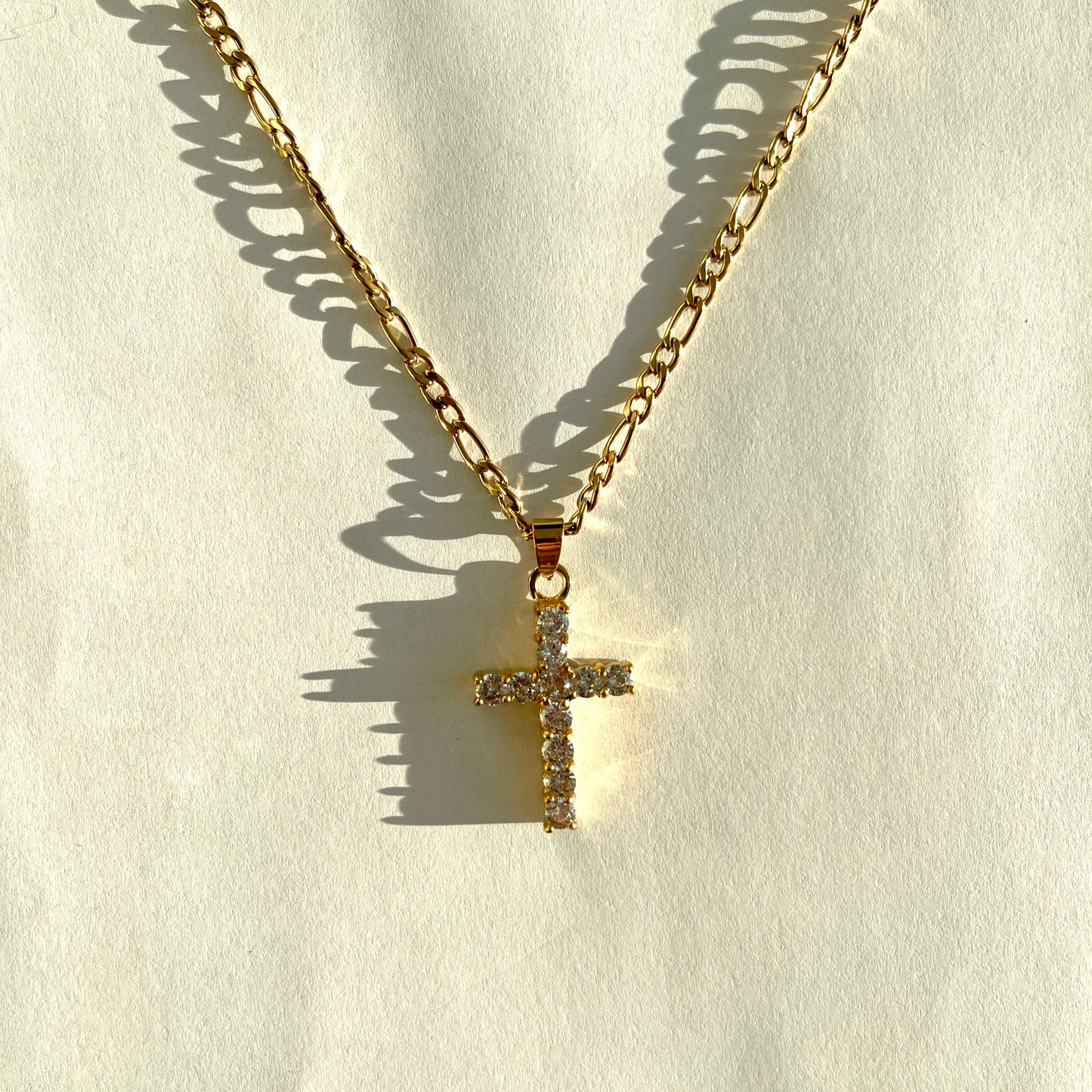 Cubic Zirconia Cross Pendant Necklace