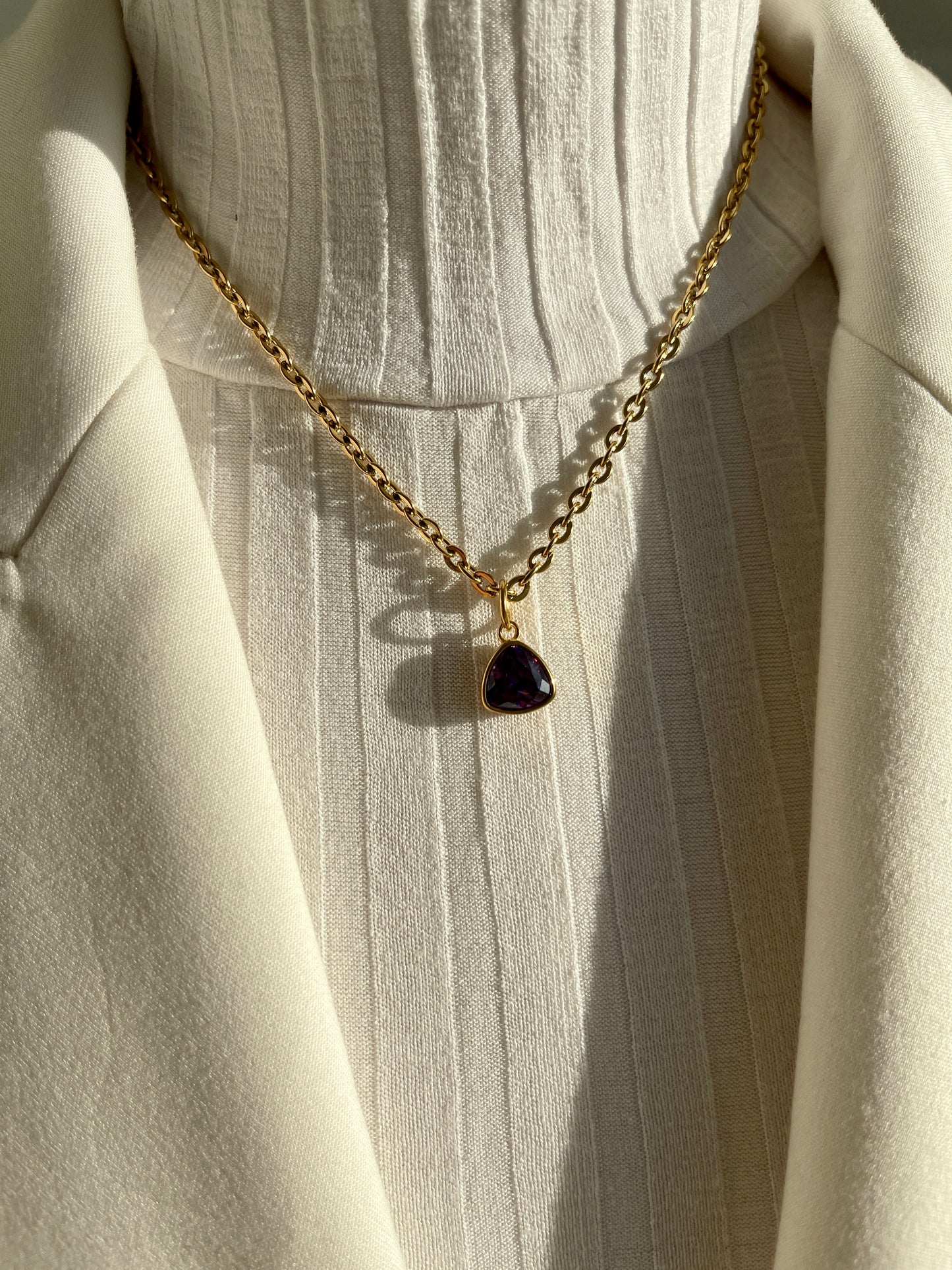 Purple Gemstone Necklace