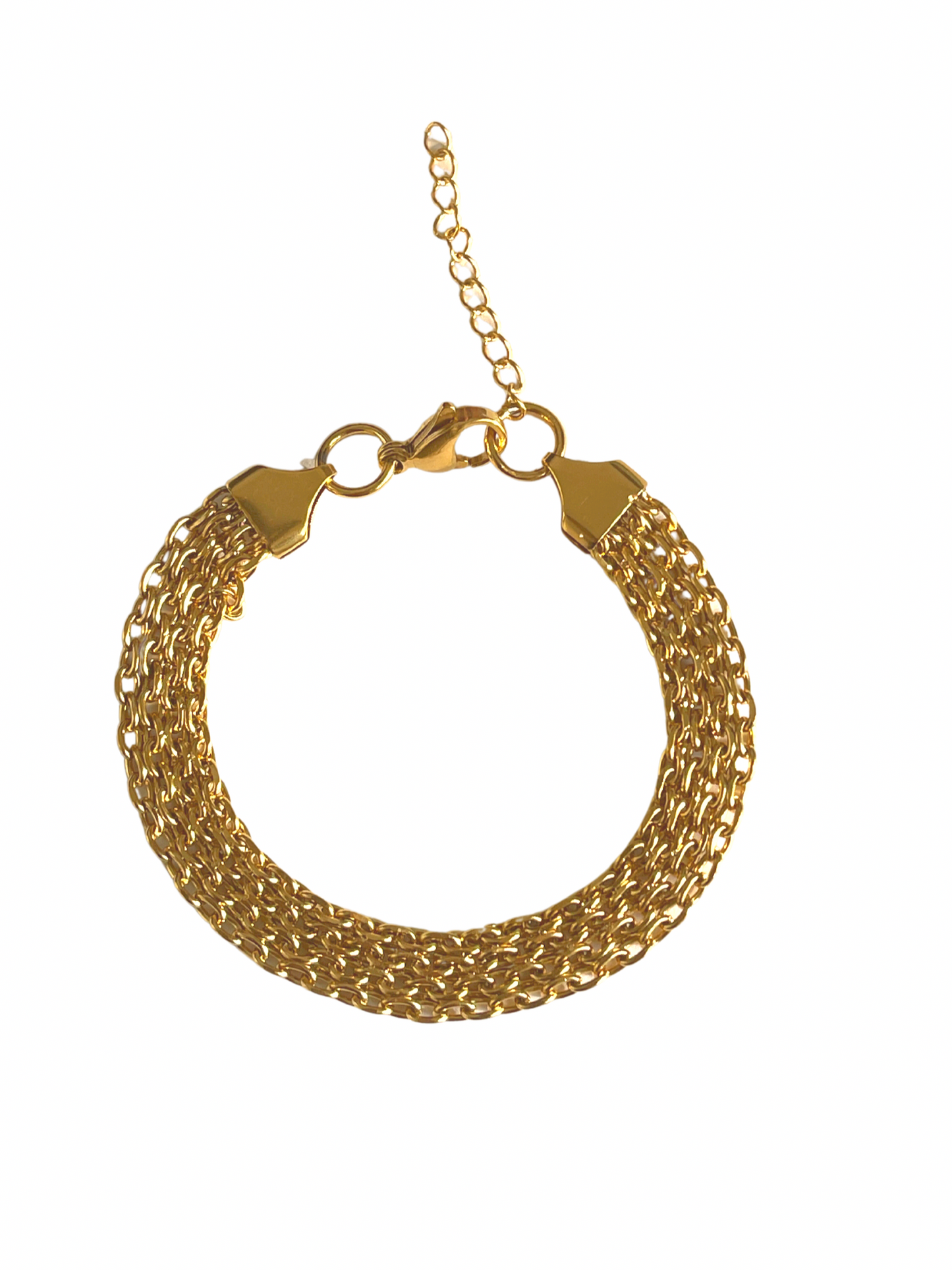 Mesh chain gold bracelet