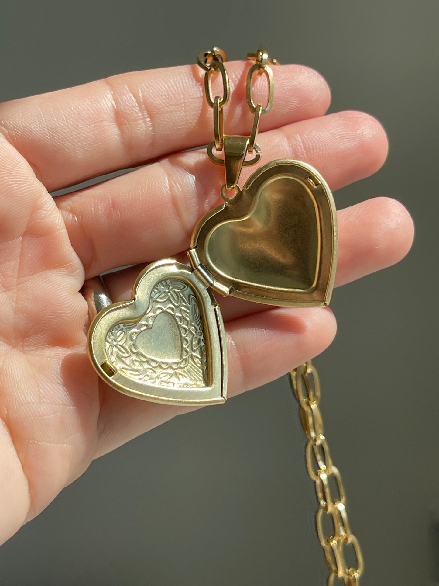 Nova Heart Lock Gold Chain Necklace